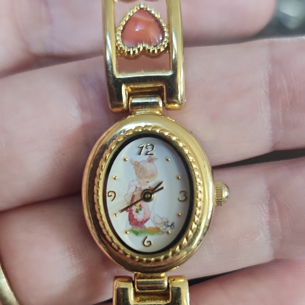 Valdawn Precious Moments Gold Tone Watch